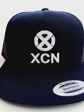 XCN ONYX Crypto Currency Flat Bill Trucker Cap Hat Mesh Snapback